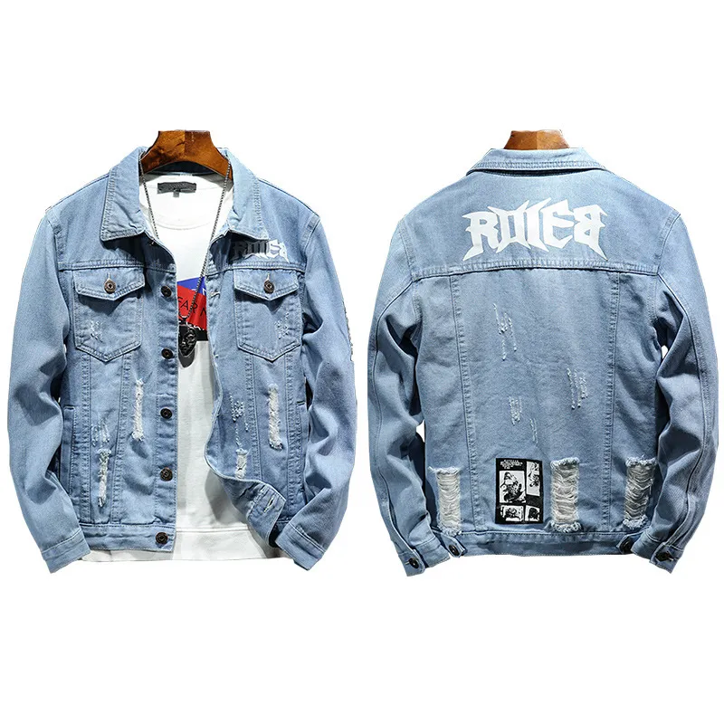 Herrenjacken klassische Pariser Paris -Denim Jacke Dünne Mantel Druckbrief Casual Stylist Outwoled Outwear Men Jacke für Männer Denim Stoff Stoff