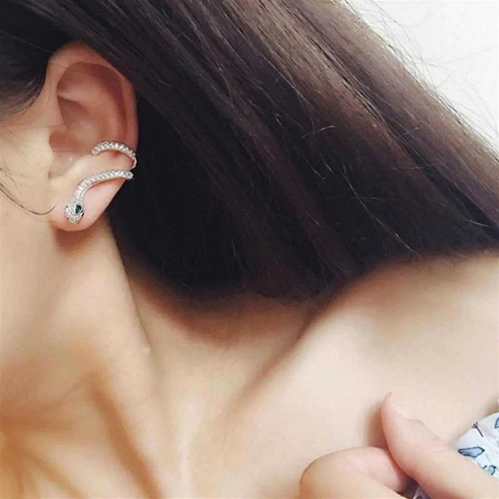 Boucles d'oreilles à oreille gothique punk femmes boucles d'oreilles étalon 925 aiguille en argent micro pave cubique zirconie boucle d'oreille 18k bijoux plaqué or gift2362