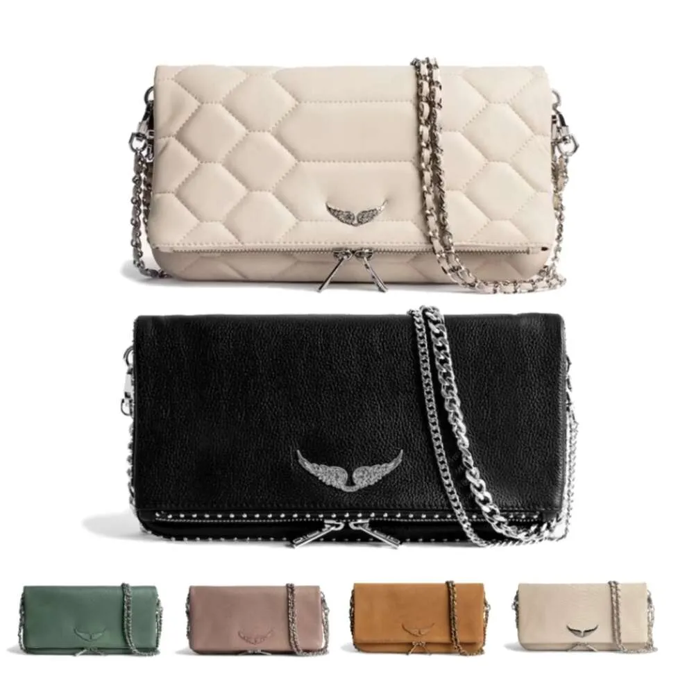 Rock Designer Swing Your Wings Zadig Voltaire Bag Womens Tote Handväska axelväska Man Leather Wing Chain Luxury Wallet Cross Body Clutch Påsar