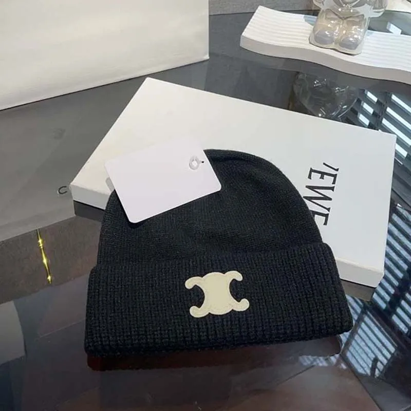 Winter Beanie Hat Dames Mens Cap Designer Bonnet Knust Hoed Unisex Letter Borduurwerk Wol Caps Paren Caps Caps Mode Street Hoeden jongere Beanies Dust Bag 12 kleuren