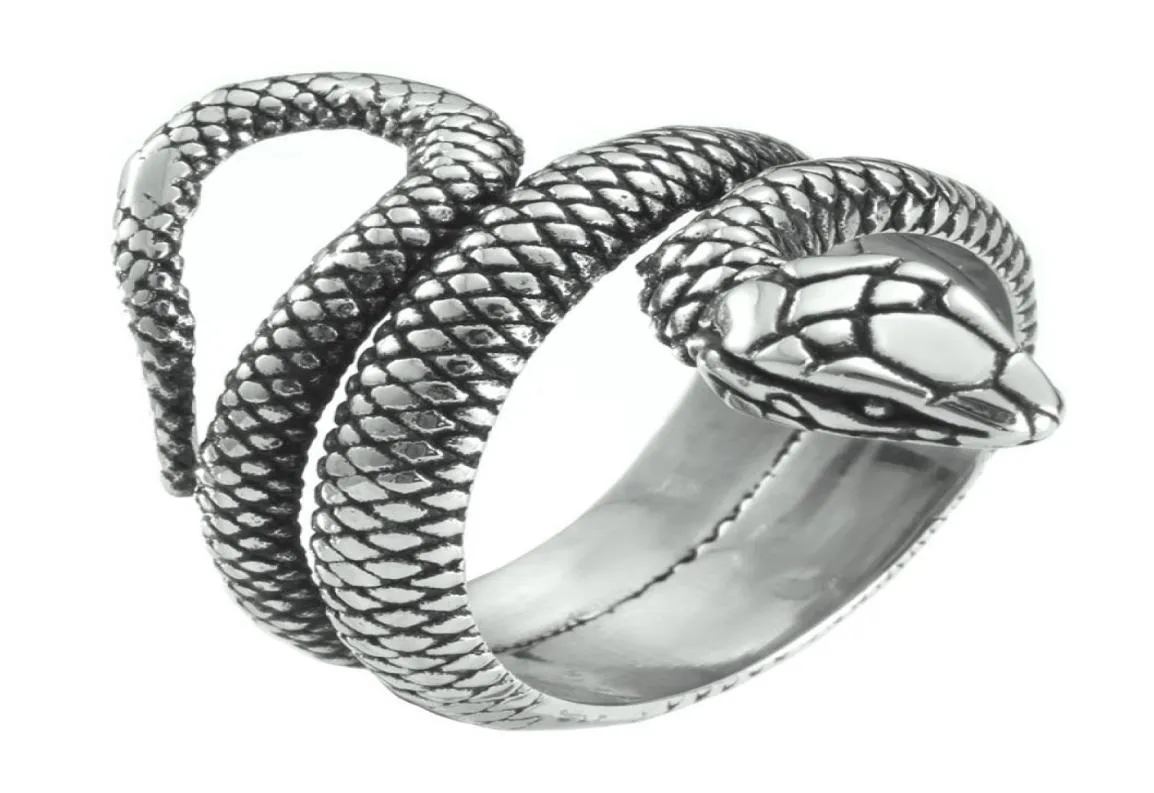 Ring 316L Stainless Steel Jewelry Manba Spirit Unisex Cobra Gold Silver Serpent Ring Size 6-137677383