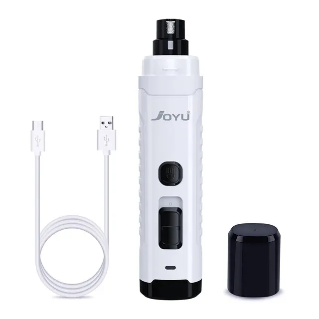 JOYU Electric Nail Clippers for Dogs, Nail Polishers, Rechargeable Silent Trimmer with USB Charging for Cats and Paws, Nail Care Tool