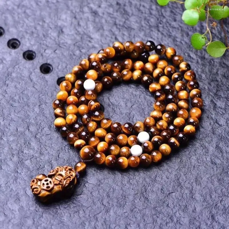 Strand Wholesale Joursneige Tiger Eye Yellow Eye Bracelets en pierre Naturel Perles avec bracelet Piuxiu pour femmes Bijoux cristallins