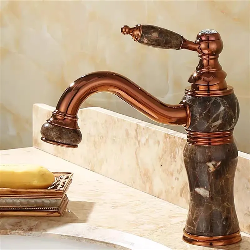 Mixer Single Lever Basin Sink Hot Cold Water Tap Brass Bath Retro Water Saving Bathroom Washbasin Taps - View #5