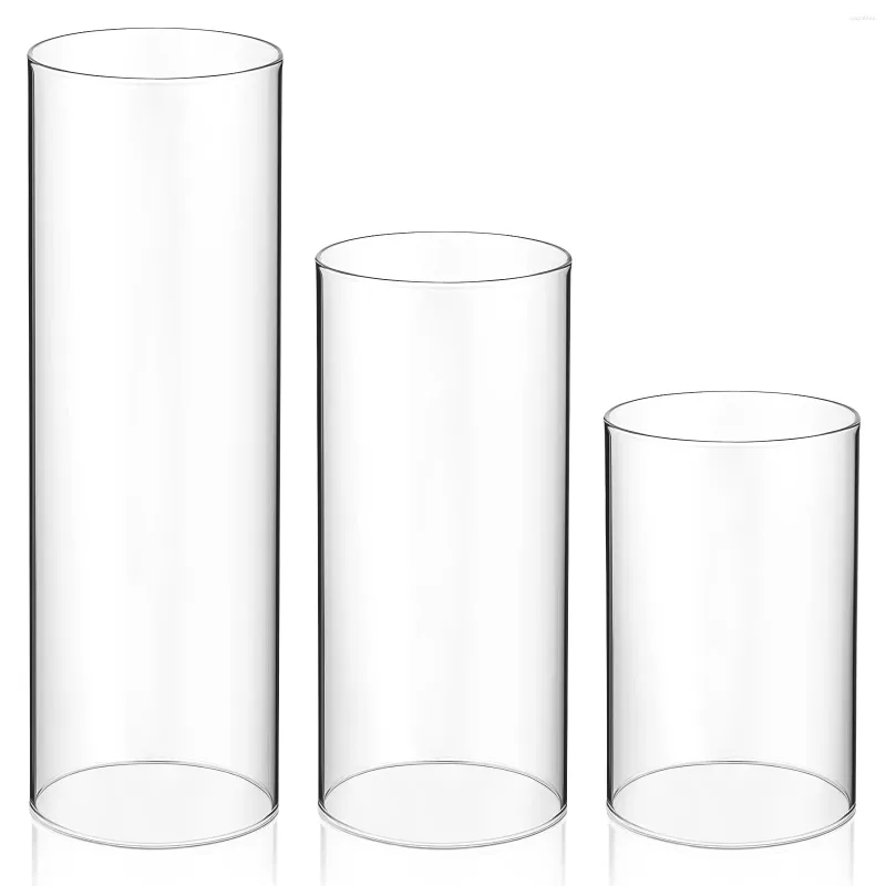 Candle Holders Glass For Pillar Candles Shade Birthday Decoration Girl Open Ended Tube Shades