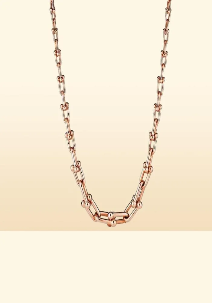 Memnon Jewelry 925 Sterling Silver Chain Necklace for Shaped Graduated Link Necklace Rose Gold Color Whole73461789074136