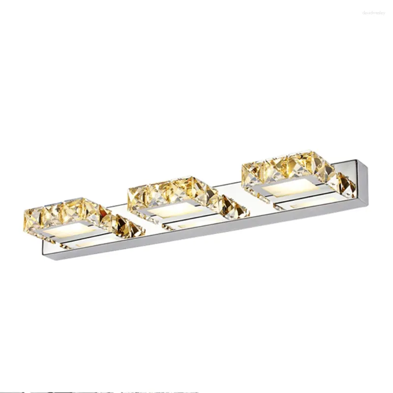 Tavan Işıkları K9 Kristal Banyo Işık Armatürleri LED 9W Banyo Vanity Duvar Sconces (Saf Beyaz Işık)