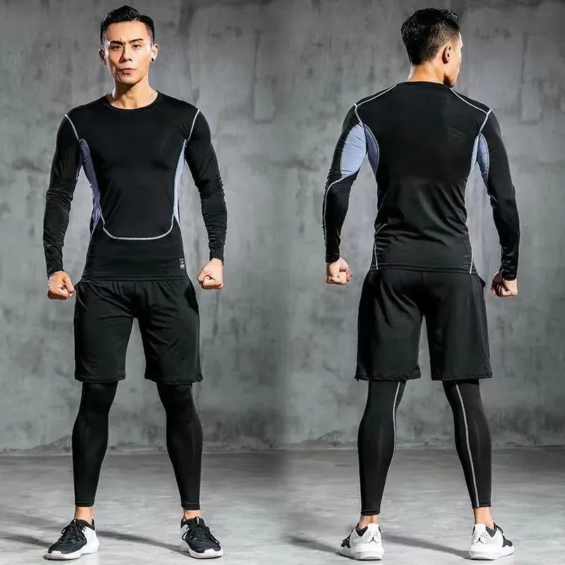 Kleidung heißer Verkauf von Herren Yoga Fitness Set Hygroscopic Schweiß Yoga Wear Sports Running Throce -Set