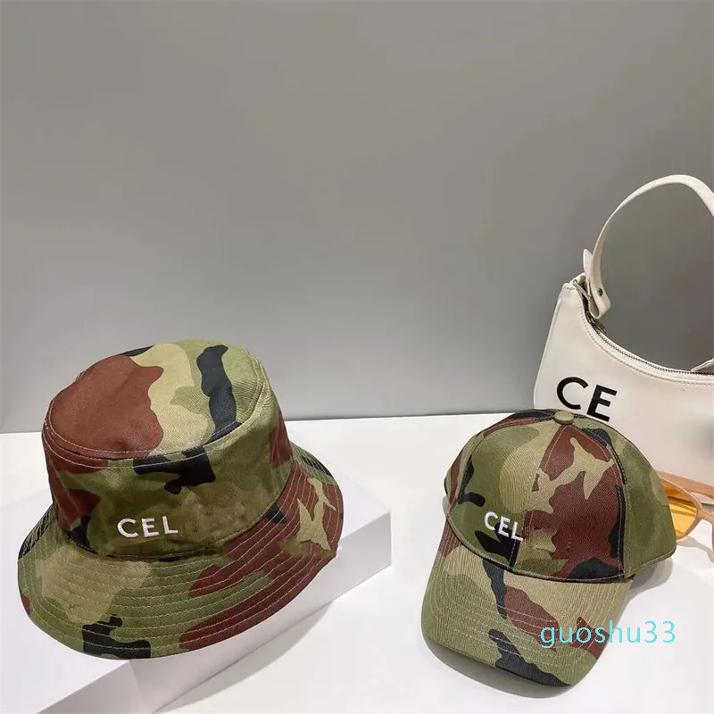 Ball Caps Designer Couple de vacances en plein air Capuche de balle d'été Camping Camo Lettre broderie Casquette Sun Protection Sun Ashade Beaut Bucket Hat