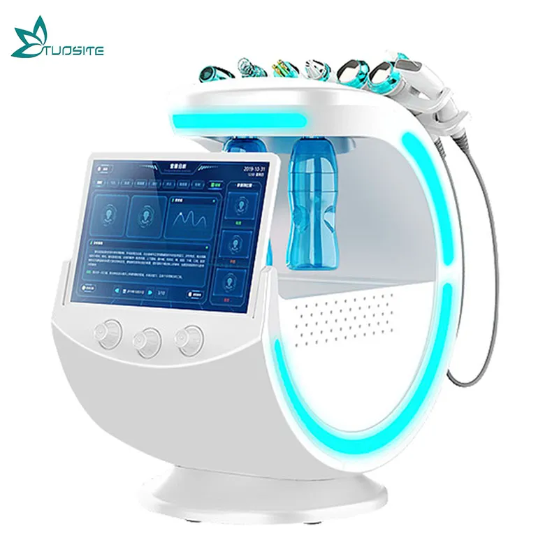 2024 7 in1 Hydrafacial machine kleine bule huidverzorging Microdermabrasie rf gezicht tillen Diamond Peeling Water Jet Aqua Facial Hydra Machine Spa