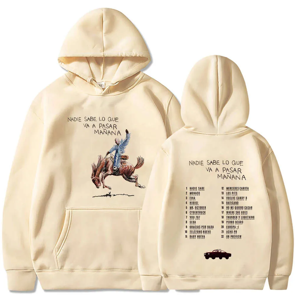 Felpa Bad Bunny Unisex Con Cappuccio - Girocollo, Manica Lunga, Stile Streetwear Hip Hop - Taglie Dalla XXS Alla 3XL - 2