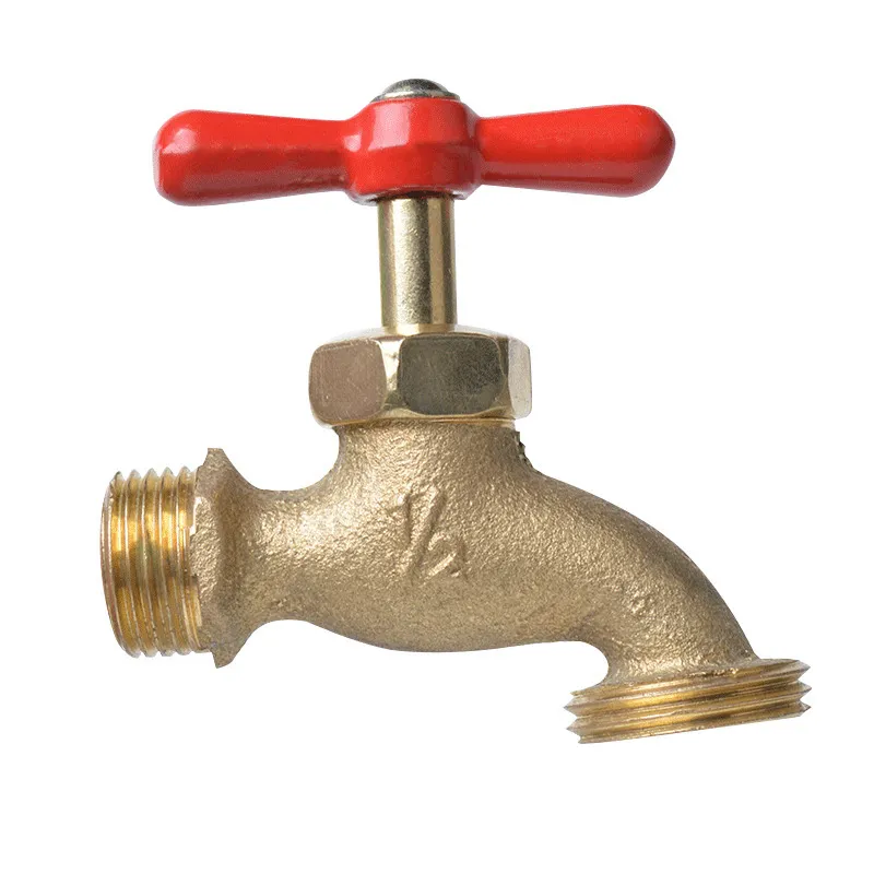 Brass faucet, washing machine, household quick opening faucet, garden water pipe joint, 1/2 faucet