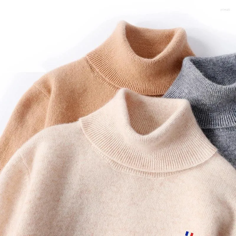 Men's Sweaters Winter Clothes Sweater Cashmere Wool Turtleneck Youth Fashion City Simple South Korea Warm Keeping Thick