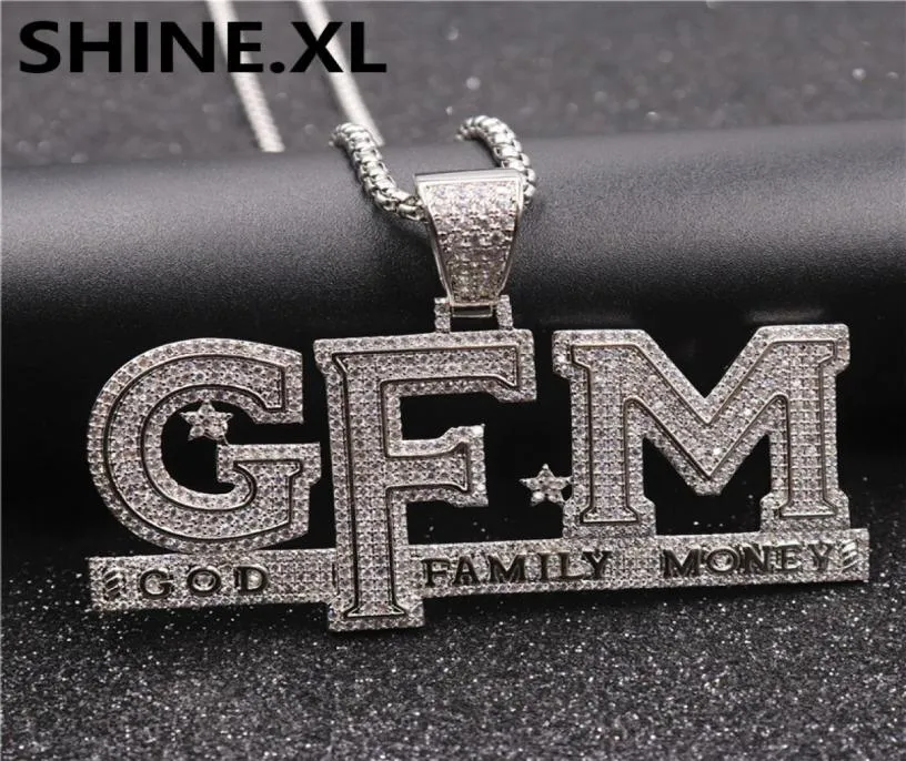 Hip Hop glacé dieu famille argent pendentif collier cubique Zircon or argent plaqué avec chaîne de corde 3338748