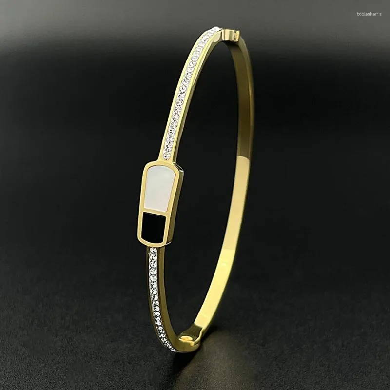 Bangle Fashion Steel Steel Case Caphy فتح سوار Men's Cuff Cuff بالأبيض