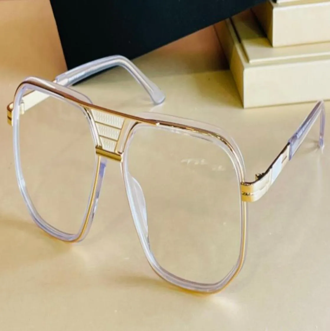 Legends 666 Eyeglasses Frame Clear Lens Vintage Crystal Gold Pilot Glasses Frame Eyewear Men Fashion Sunglasses Frames with Box3135699