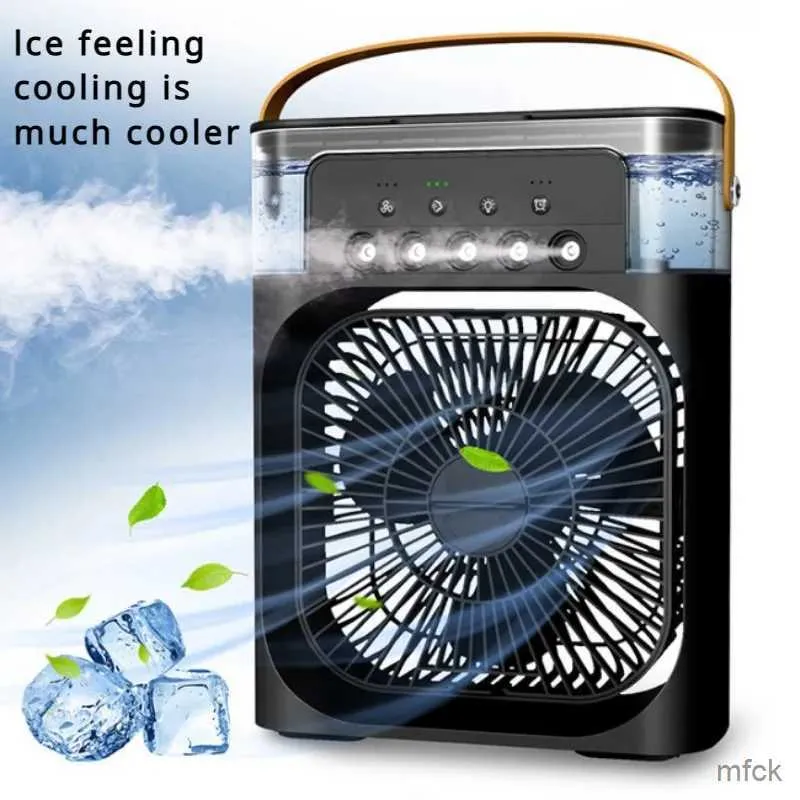 Humidificateurs Humidificateur portable ventilateur climatiseur ménage petit refroidisseur d'air refroidi à l'eau bureau portable ventilateur réglable à 3 vitesses