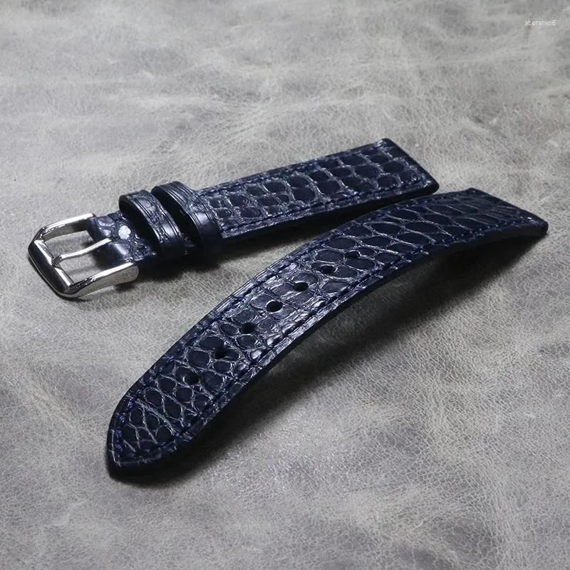 Titta på band 18mm 19mm 20mm 22mm tunn stil högkvalitativ remmjukt krokodil hudbälte äkta läder bekväm produktklockband