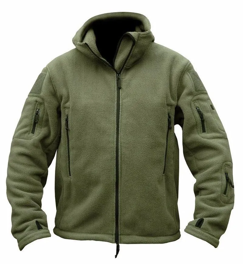 Jackets REEBOW TACTICAL Men Outdoor Fleece Tactical Hooded Jackets Hiking Camping Winter Thermal Breathable US Army Military Outwears
