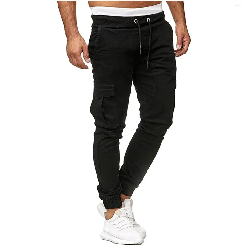 Pantalon masculin Sport des hommes longs de cargaison d'été Jogger décontracté mode courte jogging sport satin