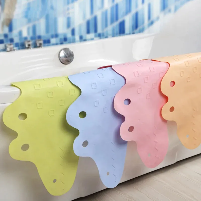 Bath Mat Environmental Long Shower Cartoon Children Pad Non-Slip Suction Cup Tub 231222