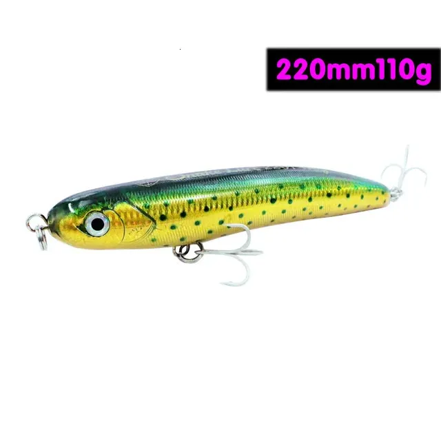 Pencil Fishing Lure Sinking 220mm 110g Big Game Artificial Hard Bait 20  Hooks For Tuna Sea Lures Stickbait Wobblers 231225 From Fan05, $12.71