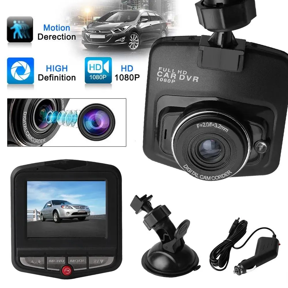 DVRs 2.4 "Mini Carro DVR Câmera Dashcam Full HD1080P GT300 Gravador de vídeo GSensor Câmera de visão noturna