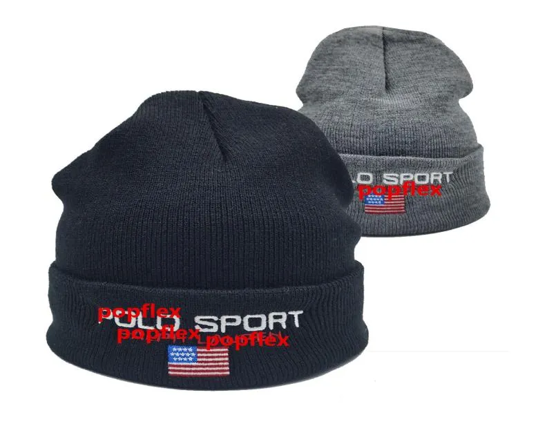 P Sport Beanie Hat büyüsü ABD bayrak moda klasik işlemeli örgü kelepçeli kış giymek 5714028