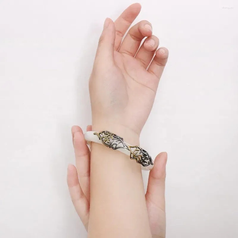 Bangle Imitation Hetian Jade Lucky Transfer Love Between Fairy and Devil Women Chinese Armband Moon Korean Bangles Armbands