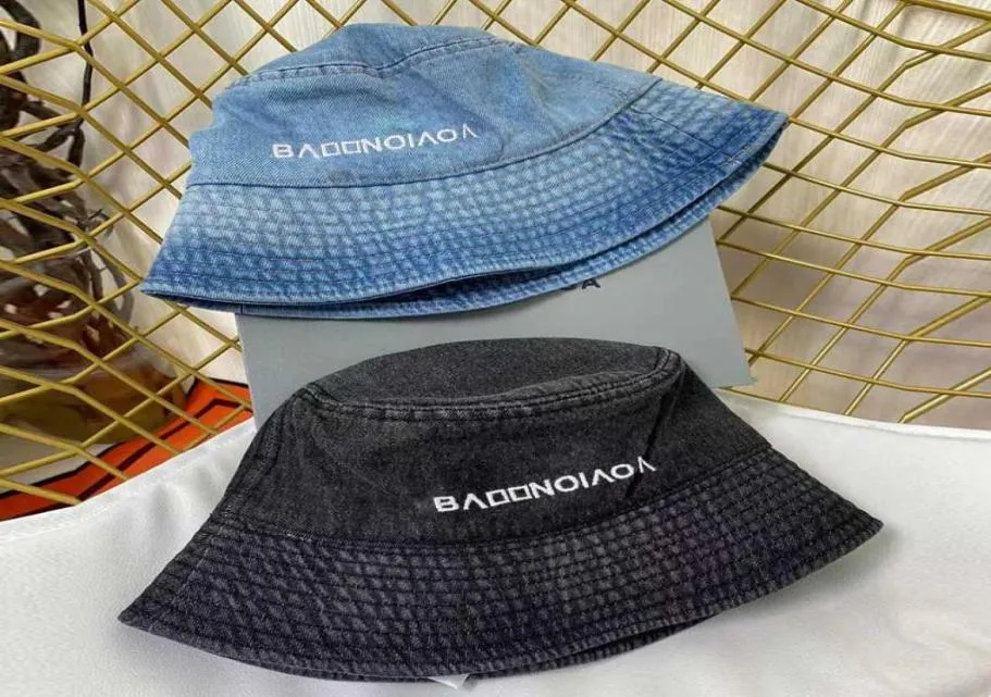 Denim Bucket Hat Bonnets Printemps Designer Cap Avec Lettres 4 Saison Casquettes De Baseball Beanie Casquets Homme Bucket Hat Noir Bleu7779946