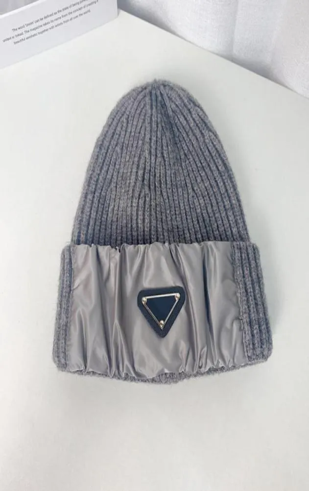 أزياء Beanie Designer Winter Hat Women Mens Knitting P Designers Beanies Triangle Triangle Ducket Ducket Hats Luxury Caps Bonnet Cap2791241