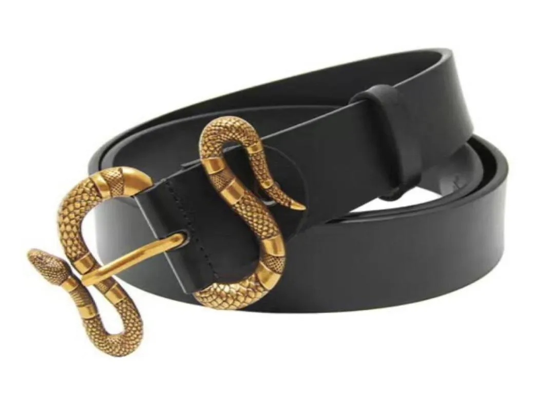 Femmes Homme Ceintures À La Main Véritable Peau De Vache design classique En Métal tête de serpent boucle Ceinture ins cool punk décontracté Ceinture marque de mode leat8336632