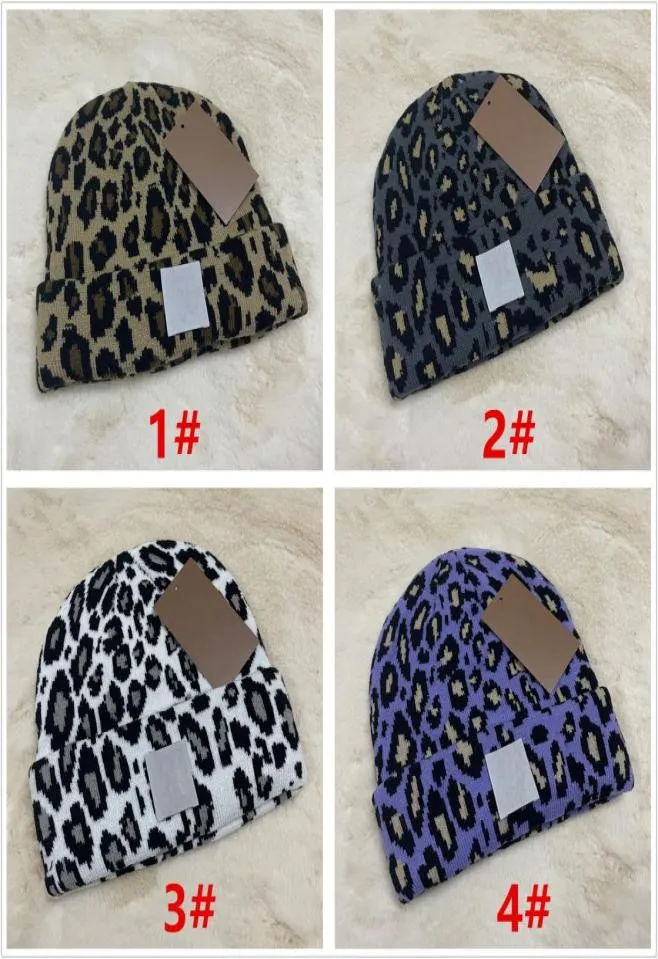 Designer Beanie Brand Caps for Women Men Winter Sticked Leopard Hats Unisex Ladies Warm Gorras Tie Dye Knit Beanies5708340