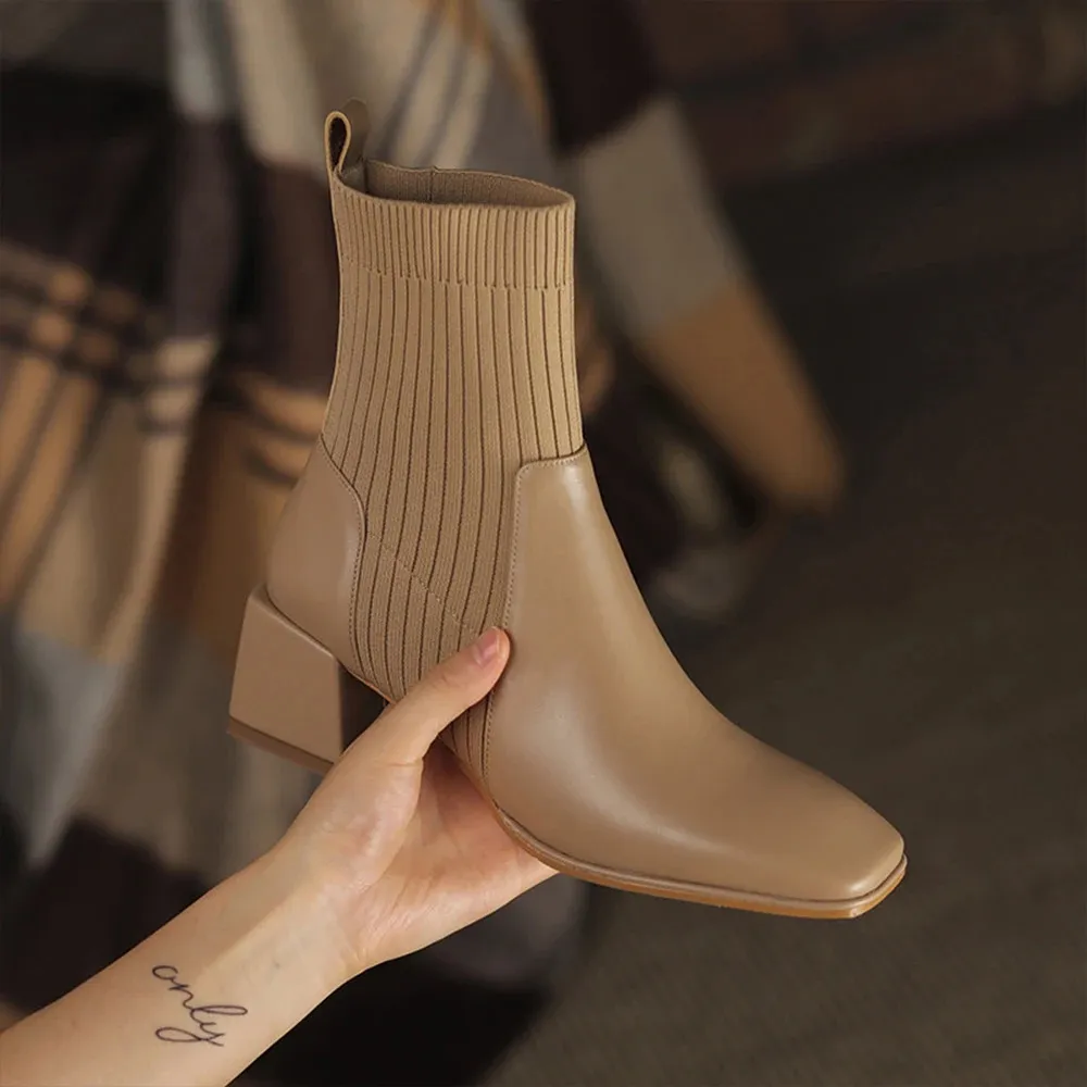 Осенняя женская обувь в стиле ретро, ботильоны для девочек, модная обувь на платформе, повседневная офисная зимняя обувь на толстом каблуке, размер 35–43 231225