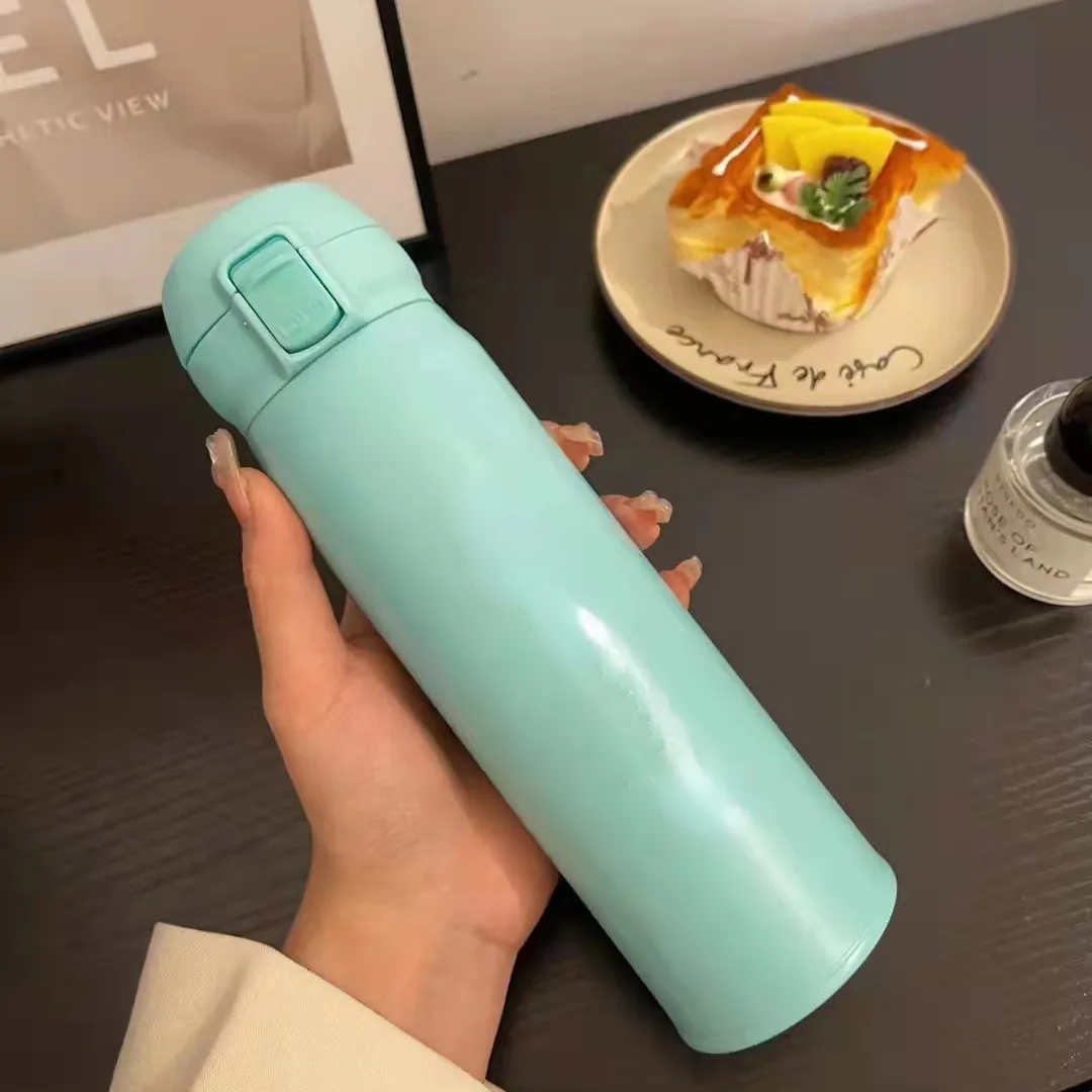 Bouteilles d'eau de styliste en acier inoxydable 304, Thermos, tasse d'eau créative pour étudiants, tasses à rebond Version coréenne