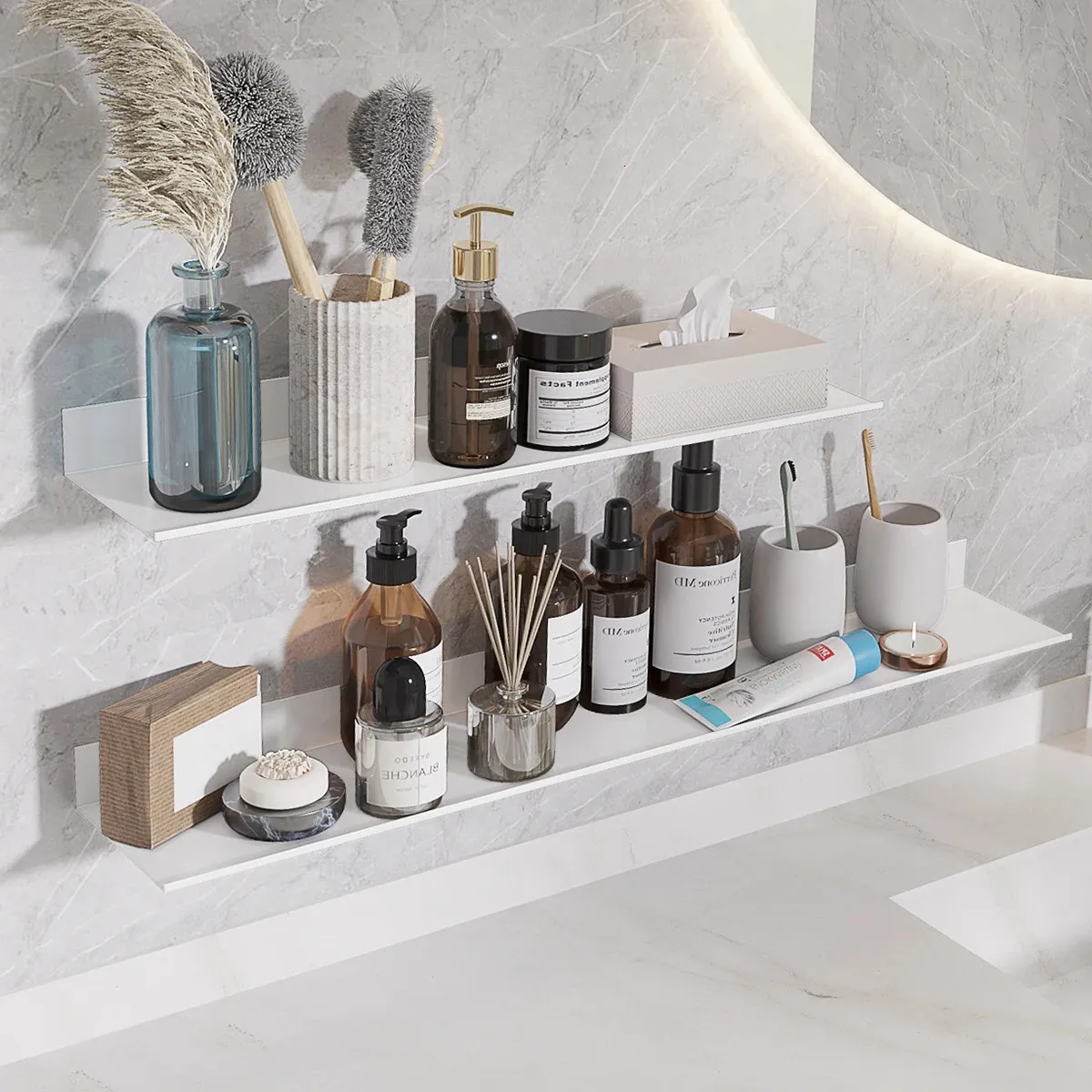 Bathroom Wall Storage Shelves Metal Floating Shelf, Wall Mount Bathroom  Shelf, Kitchen Mirror Ledge, Shower Corner Organizer, Home Accessories From  Ren09, $8.92 | DHgate.Com, image size:1200x1200