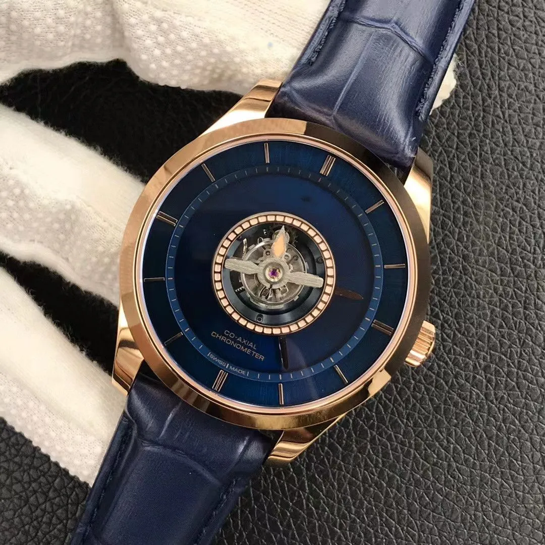 Mi Boutique 클래식 True Tourbillon Watch 528.53.44.21.03.001 독특한 매달려 시간 포인터 저항 강한 자기 간섭 기능 Sapphire Mirror