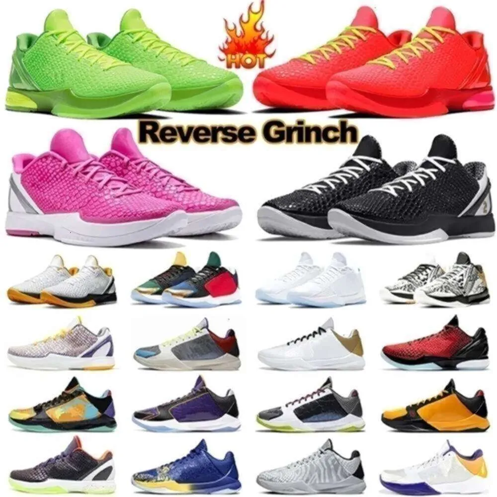 6 Reverse Grinch Basketball Shoes Men Mambacita Big Stage Chaos 5 Rings