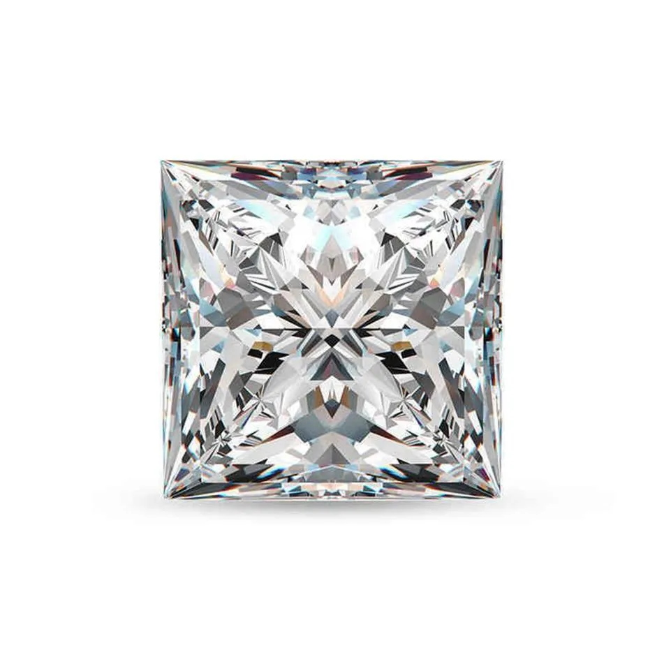 Kamienie szlachetne Kamienie Moissanite 3 5 mm do 10 mm D Kolor VVS1 Księżniczka Cut Lose Kulki Diament dla kobiet biżuteria