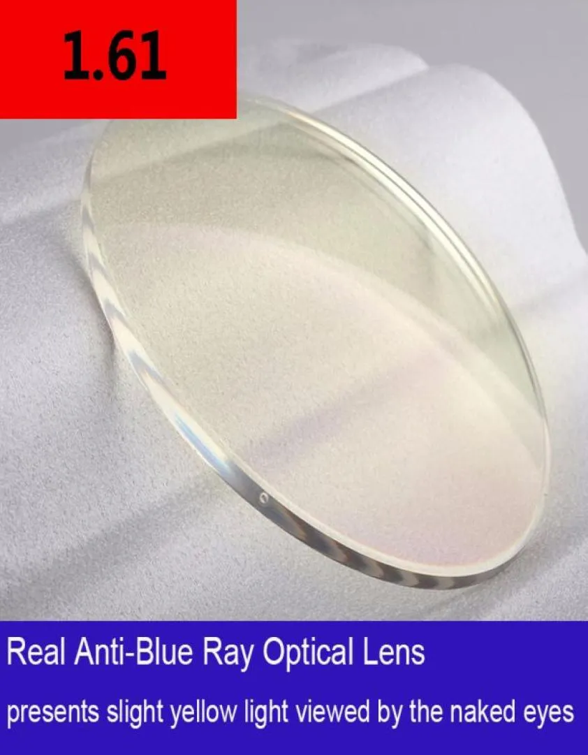 Lentille de Prescription optique asphérique à indice 161, anti-radiation, réflexion des rayons bleus, 2 pièces, lunettes de myopie CR39, lentille 5747013