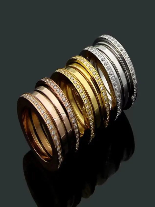 10 mm brede trouwring voor koppels van 316L titanium staal voor mannen en vrouwen Klassieke luxe lenteontwerp Kristallen ringen van hoge kwaliteit Electrop9461205