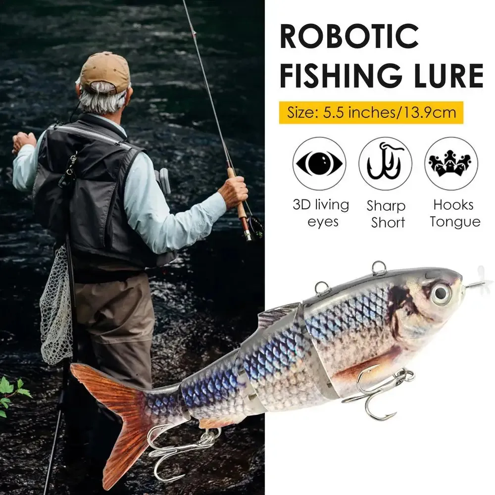 Robotic Fishing Lure USB Rechargeable Self Swimming Fishing Lures