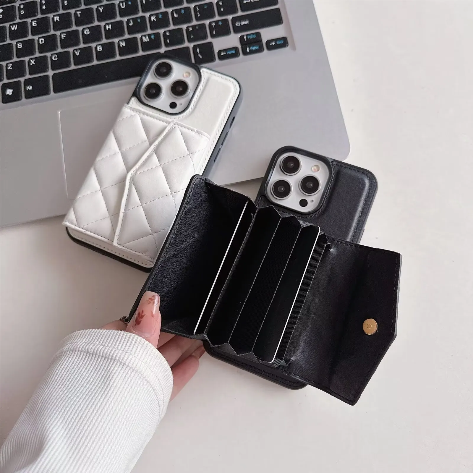 Designer Leather Wallet Phone Cases For IPhone 15 14 13 12 11 Pro Max 15Pro 14promax 13promax