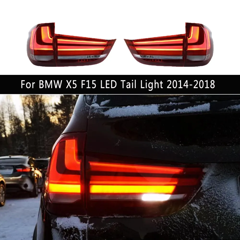 Accessoires de voiture Frein Inversion de parking à lampe de course à la lumière Running Forme pour BMW X5 F15 LET DE TAIR LED 14-18 Streamer Turn Signal Indicateur