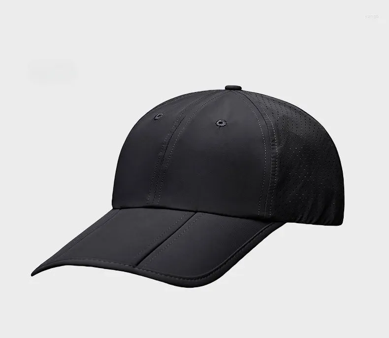 Berets Summer Cross Border Men's Tri-Fold Baseball Cap Laser Laser Derved Breatable Sun Women's Athleisure