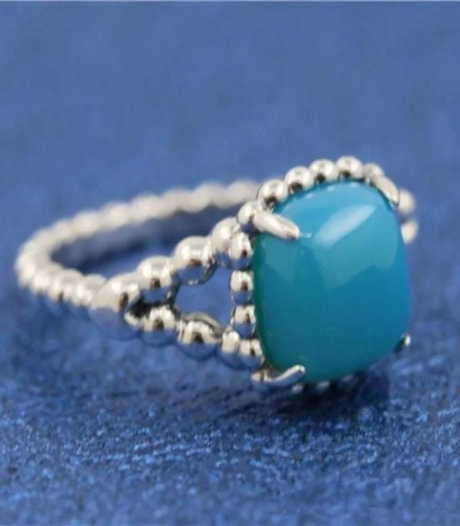 Anello in argento sterling 925 con pietre vibranti dello spirito blu, gioielli con fascino, fidanzamento, amanti del matrimonio, anello di moda per le donne8385232