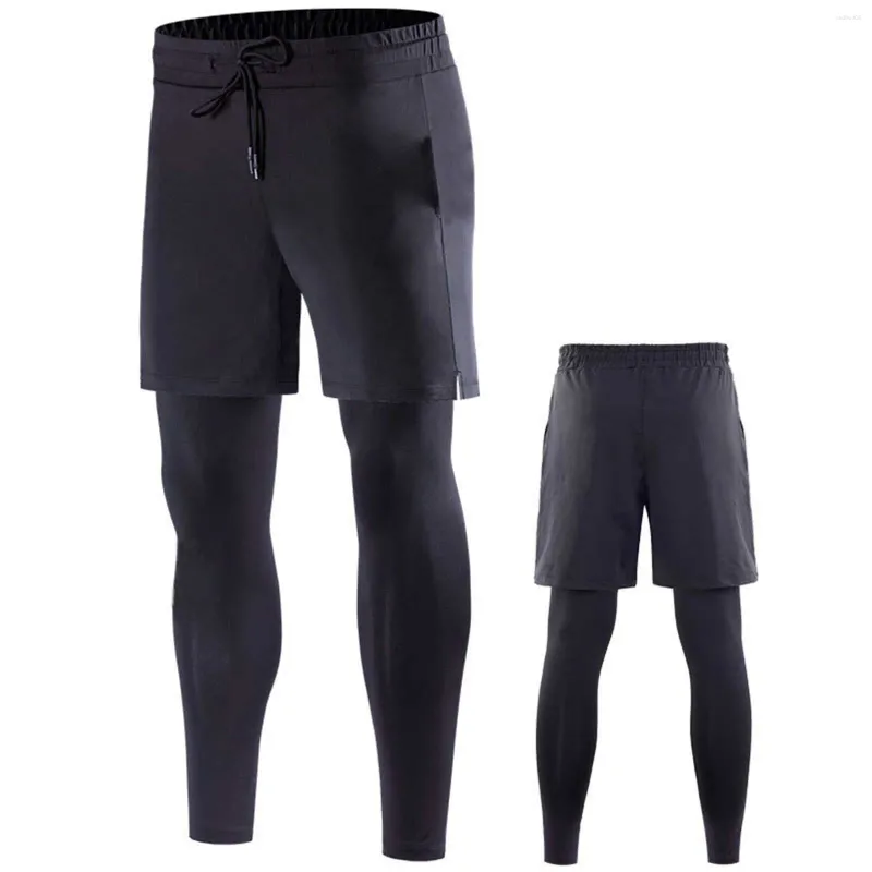 Pantalon masculin automne et hiver couleur solide élastique de séchage rapide leggings de basket-ball en sueur comme combinaison de piste grande taille