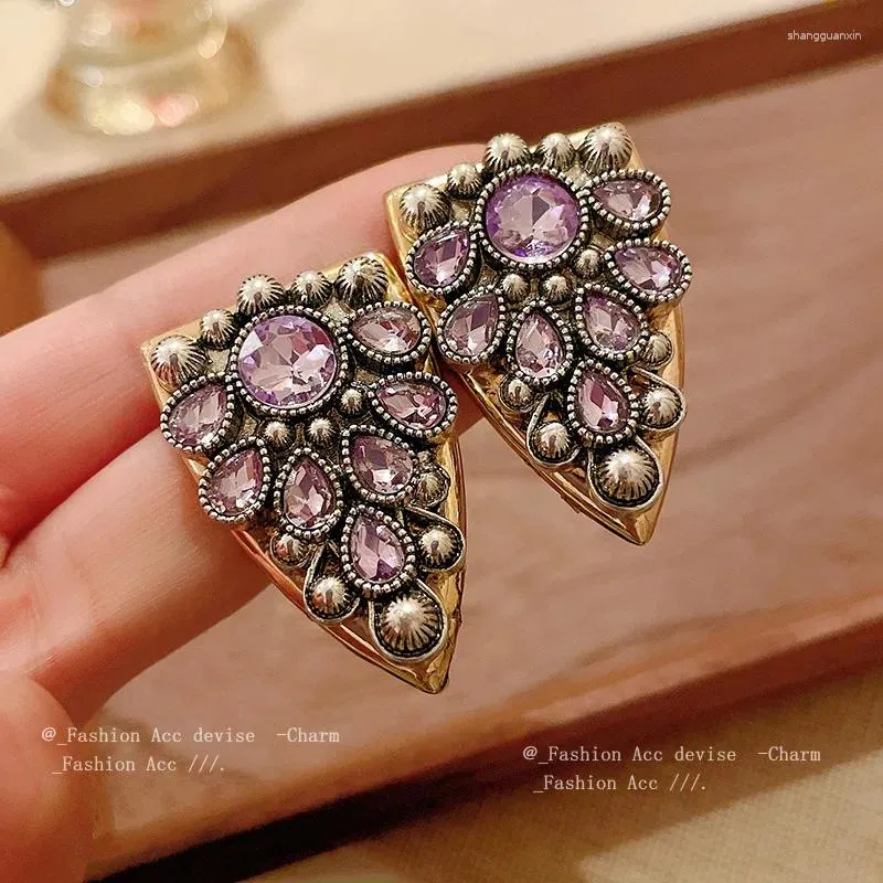 Boucles d'oreilles enveloppées incrustées de droplettes en cristal en forme de tempérament de luxe de luxe bijoux de luxe