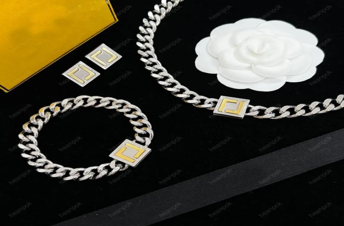 Kolczyki designerskie bransoletki srebrny naszyjnik łańcuch biżuterii luksus liste