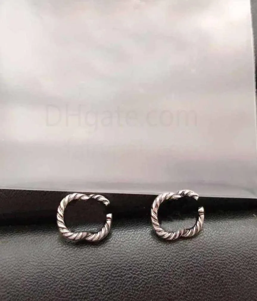 Women Gold Stud Earring Designer Jewelry Hoops Silverörhängen för herrörar duble brev studs lyxiga hoops mode kärlek örhängen1869807